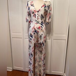 American Eagle tropical maxi dress/romper